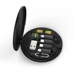 ASTOUND Multi Function Data Cable 6 Types with Storage Box Fast Charging 60W Portable USB Adapter Card Storage Set Data Cable for Phone