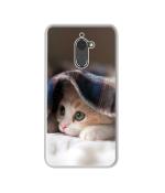 Casotec Sleepy Kitten Design Printed Silicon Soft TPU Back Case Cover for Coolpad Note 5 Lite