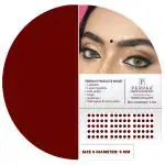 PERPAA Kumkum Dark Maroon Round Bindi Book for Ladies Forehead (Stick On) (Size 06, Diameter 5mm)