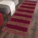 KALYAN GLOBAL Anti Slip Anti Skid Extra Large Size Polyester Doormat For Main Door Home Entrance Office | Soft & Beautiful Doormats Rugs For Indoor & Outdoor Use - (120 x 45 CM) - Mix Stripes(Maroon)