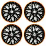 PRIGAN Zen Estilo Black Orange Wheel Cover 13