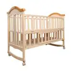 Luvlap Beige C 70 Baby Wooden Cot Baby Cradle Baby Crib With Mosquito Net (0-24 M)