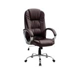 MRC EXECUTIVE CHAIRS ALWAYS INSPIRING MORE ALWAYS INSPIRING MORE M061 Pro Engineering Wood Leatherette Modern Revolving Chair Swivel Chrome Stand and Tilting Locking Mechanism (Brown)