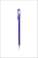 Pentel Hybrid Dual Metallic 1.0 MM Roller Gel Pen | Pack of 3 | Two Toned Ink | Pigment Glitter & Dye Ink | Ideal For DIY Art & Decorative Writing (K110-D) (Light Violet + Metallic Red & Blue)