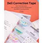 Deli Transparent Strong Adhesive Writable Non-toxic, Non tearable 20 mm Correction tape, E7204