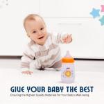 Adore Skoot Wide neck Feeding Bottle With First ever Dual Anti-colic System - 250ml Orange