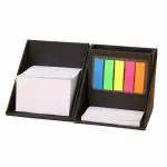 KUNYA Cube Style Foldable Sticky Memo Pads with Pen Holder, Sticky Note (Black, Memo Pad - VA08)