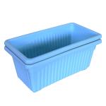 Kuber Industries Rectangular Jupiter Plastic Window Pot|Flower Planter for Home & Balcony,Garden 14 Inches Pack of 2 (Sky Blue)