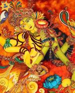 Tulip N Turtle Color 131 Mural Ardhanareeshvara Diy Acrylic Paint By Number Kit For Adults Kids Beginner