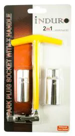INDURO Spark Plug Socket 16mm + 21mm with T Handle