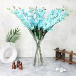 Elemntl Artificial Blue Orchid Flower Sticks (Pack of 10)