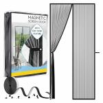 Lumber home and kitchen Magnetic Mosquito Net for Door with Full Frame Hook & Loop for Main Doors, Bedroom, Kitchen & Balcony Machardani Door Mesh Screen Net Door Anti Mosquito Bug Magic Screen Polyester Curtain Magic Mesh Magnetic Screen Door net