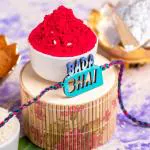 LOOK AND ADORN Handpainted Bada Bhai Designer Rakhi with Roli Chawal for Elder Brother