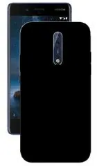 LazyLion Nokia 8 Black Silicone Shockproof Phone Case, Ultra Safety with Soft Feel (Pack of 2)