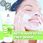 ALOETIC Aloe Vera Neem Acne Fight for Skin Brightening & Whitening Gel Face Wash