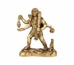 Kartique Brass Bhairava with Dog Statue 7 Inch Small