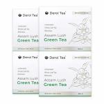 DEROI TEA Assam Lush Green Tea | CARBON-FREE DRIED TEA | 100% Natural Whole Leaf | Assam Tea | 1Bud & 2 Leaves| Antioxidant Rich | Bitterless | 100 g - 60 Cups | Pack of 4