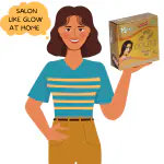 Mexico herbs Gold Facial Kit | Made With Turmeric , Shea butter , 24 k Gold Bhasma | Helps To Improving Skin Tone , Reduce Redness , Darkspots , Treats Dryness & Scars ( 110 gm)