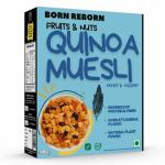 Born Reborn| Quinoa Muesli with Honey Fruits and Nuts| Breakfast Cereal| High Protein|(Pack of 1)