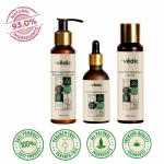 Vedix Customized Hair Fall Control Regimen for Normal/Oily Hair - Dry Scalp & Wavy Hair - Customized Ayurvedic Hair Care Regimen - 3 Product Kit - Anti Hair Fall Oil With Onion+Indian Licorice - Anti-Hairfall Shampoo - Hair Growth Serum