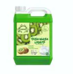 VINITREE Green Kivi Dish Washing Liquid | 2x Faster Tough Grease Removal & Natural Fragrance | Removes Odour (5 LTR)