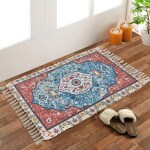 ishro home Cotton European Carpets For Living Room/Rectangular Shape Rugs For Living Room Premium Dari/Dhurries