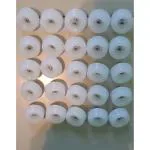 Infinite tech Plastic End Cap/Pad/Buffer/Bush (Pack of 25 no's) with self Tapping SS Screws Suitable for Furniture Base Protection Available in White Color