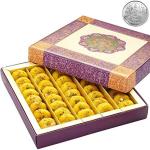 GHASITARAM'S Punjabi Halwai Diwali Special Mawa Peda Kesari with Free Plated Coin, 200gms