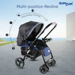 BUMTUM Premium Baby Stroller, Adjustable backrest, Large Storage Basket, Reversible Handlebar