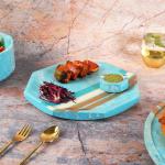 The Home Co. Hexagon platter For Serving Food and Elegant Presentations (2389)