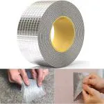 Kuppy Kanshokk Aluminium Butyl Tape Uv Protection Water Resistant 50Mm * 5 M Anti Slip Tape (Silver Pack Of 1)