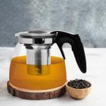 MUMUSO Glass Tea Pot - Black