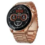 Pebble Cosmos Vault 1.43 inch HD Always on Display, Bluetooth Calling, Blood Oxygen&Heart Rate Monitoring, Multi Sports Mode, Step Pedo meter, Multiple Watch Faces, Ai Voice Assistant, Sleep Monitor, Alarm & Notification smartwatch-Rose Gold