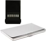 StealODeal Silver Black Advanced Credit Card Holder Money Clip - With Steel 6 Card Holder (Set Of 2)