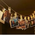 My Party Suppliers Warm White 20 LED Photo Clip Remote String Lights, 10 ft