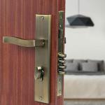 Voltizi Viva Corrosion Resistant 10 inch Cylindrical Plate Mortise Door Lock Handle Set With 3 Keys (Grey, Stainless Steel)