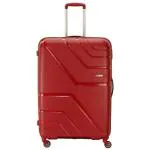 American Tourister Trolley Bag For Travel | UPLAND Spinner 68 Cms Polypropylene Hardsided Medium Check-in Luggage Bag | Suitcase For Travel | Trolley Bag For Travelling, Deep Red