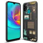 Fashionury Back Cover for Infinix Smart 4 Plus/Printed Rugged Armor Designer Pouch Mobile Back Cover for Infinix Smart 4 Plus -Hb147 - Multi-Coloured