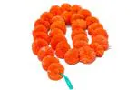 RSP Quality Bit Artificial Marigold Flowers for Decoration Garlands Wall Hanging Genda Phool for Wedding/ Festival- Pack of 5 (Orange)