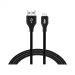 Foxin MICRO USB CABLE ME031 1MTR 3.0A BLACK WITH UNIVERSAL COMPATIBILITY
