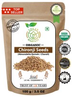 Yogan Harvest | 100g | USDA Organic | Jumbo Chironji Seeds - Almondette Kernels / Charoli Dry Fruits