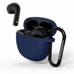 Badshah Earphone Case Cover Compatible with Boat Airdopes Atom 81, Soft Silicone Skin Case Cover Shock-Absorbing Protective Case with Keychain [Front LED Visible]- Blue EARPHONE/BLUETOOTH/AIRPODS- *NOT INCLUDED* ONLY CASE COVER IS AVAILABLE IN BOX