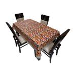 Glassiano PVC Waterproof Dining Table Cover for 4 Seater | Bold Abstract Print & Rectangular Protector | Size : 60 x 60 Inches | (Multicolor) Print 01