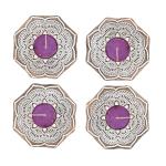 Craftfry Diya Handmade Designer for Home Decoration Diwali Set of 4 (Wax Included) (Design 9)