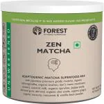 Forest :- Zen Matcha (30 Servings) Green Tea Energy Mix Plant-based matcha plus ceremonial grade matcha | matcha latte premix with Organic Ashwagandha - Mushroom Extracts- Coconut milk- organic ginger - vanilla beans powder & Much more. 150g