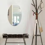 ODD M EVEN Self Adhesive Oval shape adhesive mirror sticker for wall on tiles bathroom bedroom living room Basin Mirror Bathroom Wall Mirror Stickers unbreakable plastic wall mirror