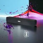 JHN SPEAKERS Sound Bar with TV Connect FM Radio, USB Pen Drive Slot and Memory Card Slot, AUX Input Mode Speaker (BLACK)