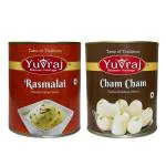 Yuvraj sweets Rasmalai Patty & Cham Cham combo pack (1 kg x 2 ) pack