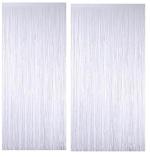 Toyxe White Plastic Curtain Rod, Fluted Ball Finial