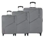 Safari Carter Polypropylene 5 Years Warranty Set of 3 Trolley Bags (55,67 & 76 cm) (Set of 3, Grey)